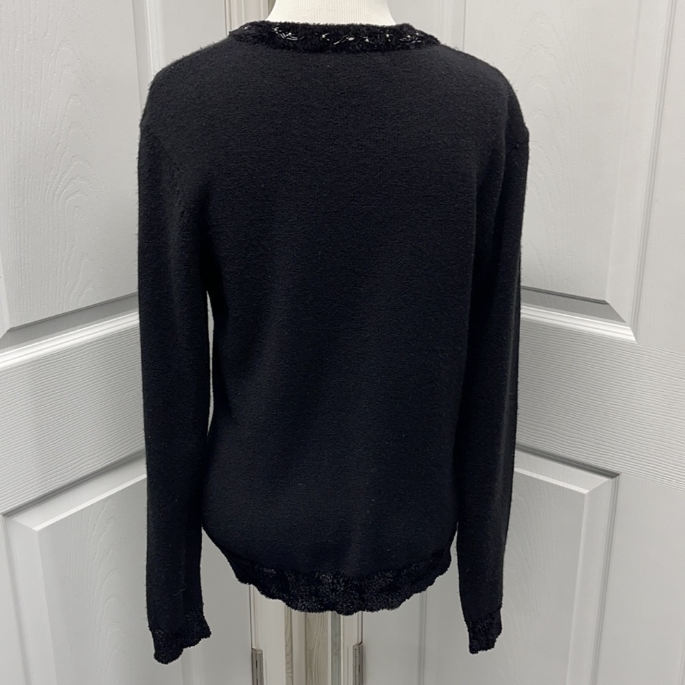 Portraits by Northern Isles Black Beaded Sweater Medium - Picture 7 of 11